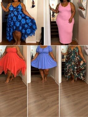 Plus Size Women's Dress Collection- 5pcs 3X